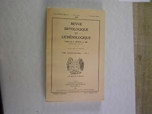 Imagen del vendedor de REVUE BRYOLOGIQUE ET LICHENOLOGIQUE, Tome 37, 1970, 93e Annee, Nouvelle Serie, Fasc. 4. (Contains e.g.: Moss vegetation in deciduous woods on the island of Bornholm, Denmark. Erik Sjrgen.) a la venta por Antiquariat Bookfarm