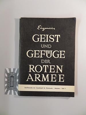 Bild des Verkufers fr Geist und Gefge der roten Armee. Schriftenreihe der Gesellschaft fr Wehrkunde - Heft 7. zum Verkauf von Druckwaren Antiquariat