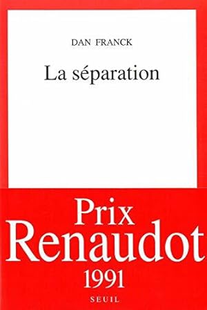 Bild des Verk�ufers f�r La s�paration - Prix Renaudot 1991 zum Verkauf von JLG_livres anciens et modernes