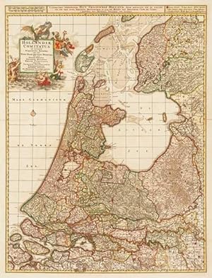 Image du vendeur pour Hollandi Comitatus in Ejusdem Subjacentes Ditiones; una cum Toto Ultrajectino Dominio. mis en vente par Altea Antique Maps