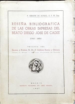 Imagen del vendedor de RESEA BIBLIOGRFICA DE LAS OBRAS IMPRESAS DEL BEATO DIEGO JOS DE CDIZ (1743 - 1801) a la venta por Ziggurat Libros