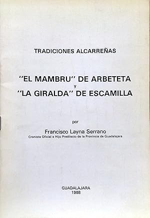 Immagine del venditore per TRADICIONES ALCARREAS. "EL MAMBRU" DE ARBETETA Y "LA GIRALDA" DE ESCAMILLA venduto da Ziggurat Libros