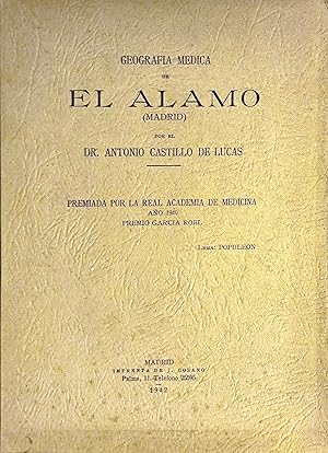 Imagen del vendedor de GEOGRAFA MDICA DE EL ALAMO (MADRID) a la venta por Ziggurat Libros