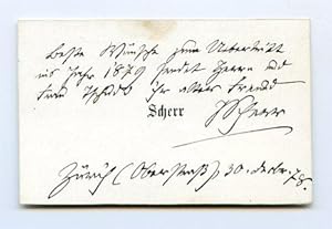 Seller image for Visitenkarte mit einigen eigenh. Zeilen und U. for sale by Kotte Autographs GmbH