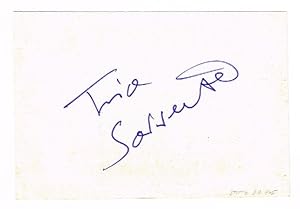 Immagine del venditore per Albumblatt mit eigenh. Schriftzug ( Trio Sorrento") eines Mitglieds des Ensembles. venduto da Kotte Autographs GmbH