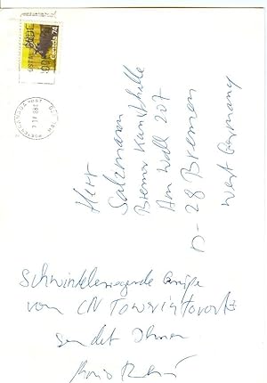 Bild des Verkufers fr Eigenh. Widmung und U. zum Verkauf von Kotte Autographs GmbH