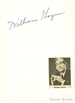 Seller image for Albumblatt mit eigenh. Namenszug und montiertem Portrait (Zeitungsausschnitt). for sale by Kotte Autographs GmbH