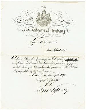 Imagen del vendedor de Schriftstck mit eigenh. U. a la venta por Kotte Autographs GmbH