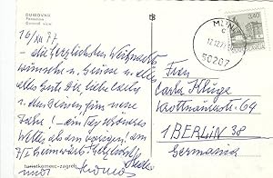 Bild des Verkufers fr Bildpostkarte mit eigenh. U. ( Thomas"). zum Verkauf von Kotte Autographs GmbH