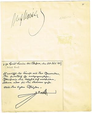 Imagen del vendedor de Eigenh. Albumblatt mit U. a la venta por Kotte Autographs GmbH