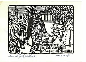 Seller image for Original-Holzschnittpostkarte mit eigenh. U. for sale by Kotte Autographs GmbH