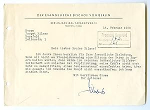 Seller image for Ms. Brief mit eigenh. U. ( Dibelius"). for sale by Kotte Autographs GmbH