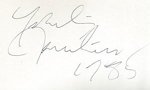 Seller image for Eigenh. U. in: Yehudi Menuhin. Unvollendete Reise. Lebenserinnerungen. for sale by Kotte Autographs GmbH