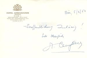 Immagine del venditore per Eigenh. Albumblatt mit U. venduto da Kotte Autographs GmbH