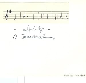 Immagine del venditore per Albumblatt mit eigenh. Notenzeile und U. venduto da Kotte Autographs GmbH