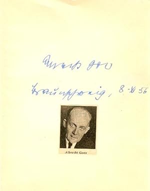 Seller image for Albumblatt mit eigenh. U. for sale by Kotte Autographs GmbH