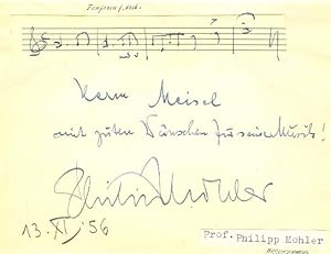 Immagine del venditore per Eigenh. musikalisches Albumblatt mit U. venduto da Kotte Autographs GmbH