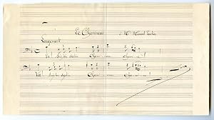 Imagen del vendedor de Eigenh. musikalisches Albumblatt mit U. ( X. Leroux"). a la venta por Kotte Autographs GmbH