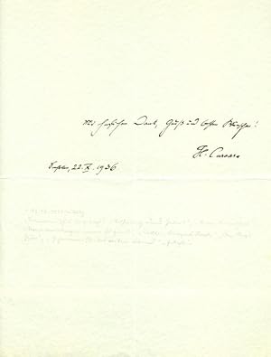 Imagen del vendedor de Eigenh. Albumblatt mit U. a la venta por Kotte Autographs GmbH