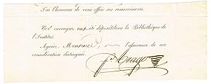 Imagen del vendedor de Briefausschnitt mit eigenh. U. ( F. Arago"). a la venta por Kotte Autographs GmbH