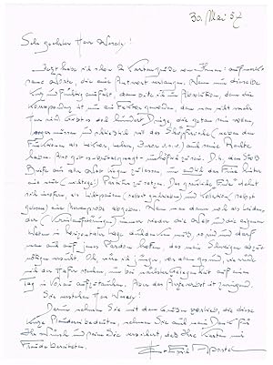 Bild des Verkufers fr 2 (1 eigenh. und 1 ms.) Briefe mit eh. U. zum Verkauf von Kotte Autographs GmbH