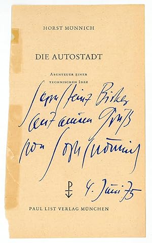 Imagen del vendedor de Eigenh. Albumblatt mit U. a la venta por Kotte Autographs GmbH