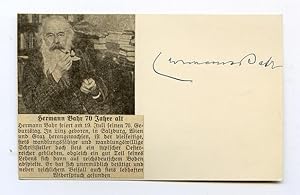 Imagen del vendedor de Albumblatt mit eigenh. U. und alt montiertem Portrait (Zeitungsausschnitt). a la venta por Kotte Autographs GmbH