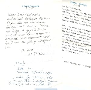 Seller image for 10 (davon 7 eigenh. und 3 ms.) Briefe mit eh. U. und 1 Typoskript mit kl. eh. Korrekturen. for sale by Kotte Autographs GmbH