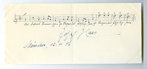 Seller image for Eigenh. musikalisches Albumblatt mit U. for sale by Kotte Autographs GmbH