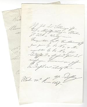 Immagine del venditore per 2 eigenh. Verlagsscheine mit U. und 1 eh. Entwurf mit Namenszug (jeweils  Th. Dhler"). venduto da Kotte Autographs GmbH