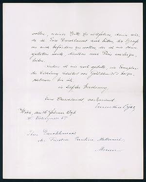 Imagen del vendedor de Eigenh. Brief mit U. und eh. Albumblatt mit U. a la venta por Kotte Autographs GmbH