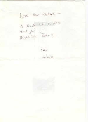 Bild des Verkufers fr Ms. Typoskript mit eigenh. Korrekturen, Anmerkungen und Ergnzungen. zum Verkauf von Kotte Autographs GmbH