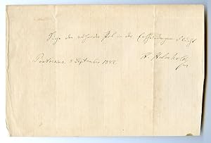 Seller image for Eigenh. Albumblatt mit U. ( H. Helmholtz"). for sale by Kotte Autographs GmbH