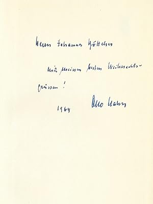 Bild des Verkufers fr Eigenh. Widmung in: Hanna Frielinghaus-Heuss (Hg.): Heuss-Anekdoten. zum Verkauf von Kotte Autographs GmbH
