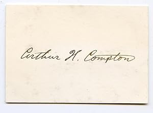 Image du vendeur pour Albumblatt mit eigenh. U. ( Arthur H. Compton"). mis en vente par Kotte Autographs GmbH