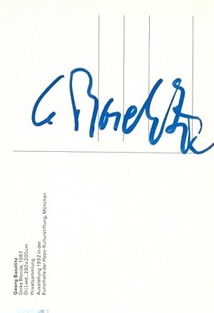 Seller image for Kunstpostkarte mit eigenh. U. verso ( G. Baselitz"). for sale by Kotte Autographs GmbH