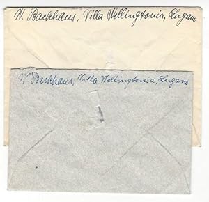 Seller image for 2 eigenh. adr. Kuverts mit Namenszug in der Absenderadresse ( W. Backhaus"). for sale by Kotte Autographs GmbH