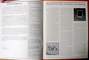Research on Bat Activities and Habitat. Essay in Research Links- A Forum for Natural, Cultural an...