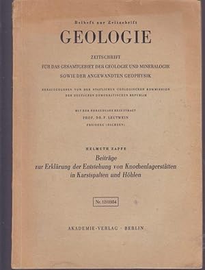 Geologie. Zeitschrift für das Gesamtarbeit der Geologie und Mineralogie sowie der angewandten Geo...