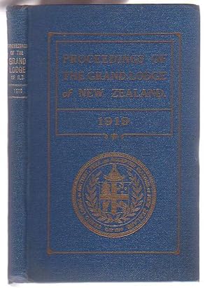 Bild des Verkufers fr Proceedings of Antient Free and Accepted Masons of New Zealand for the year 1918-19 zum Verkauf von Renaissance Books, ANZAAB / ILAB