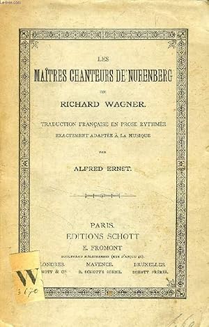 Seller image for LES MAITRES CHANTEURS DE NURENBERG for sale by Le-Livre