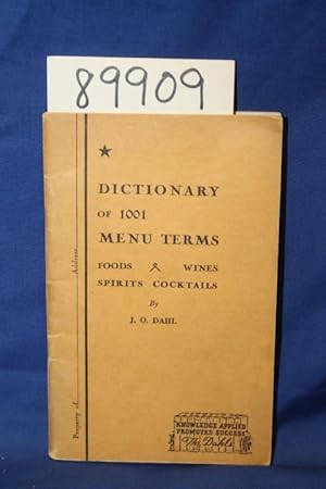 Seller image for Dictionary of 1001 Menu Terms for sale by Princeton Antiques Bookshop