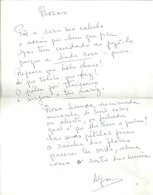 MANUSCRITO - Rosas (Poema)