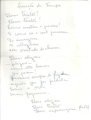 MANUSCRITO - Canção do Tempo (Poema)