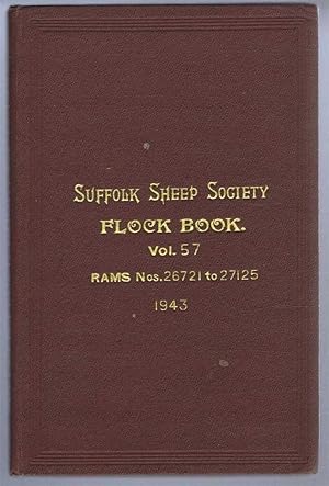 Suffolk Sheep Society Flock Book, Volume LVII (57) 1943, Rams Nos. 26721 to 27125