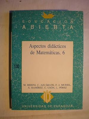 Imagen del vendedor de Aspectos didcticos de matemticas. 6 a la venta por Librera Antonio Azorn