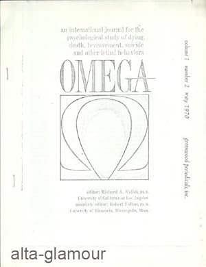 Image du vendeur pour LONGEVITY AND ACHIEVEMENT IN EIGHTEENTH CENTURY SCOTLAND; Reprint from Omega: An International Journal for the Psychological Study of Dying, Death, Bereavement, Suicide and other Lethal Behaviors Vol. 1, No. 2, May 1970 mis en vente par Alta-Glamour Inc.