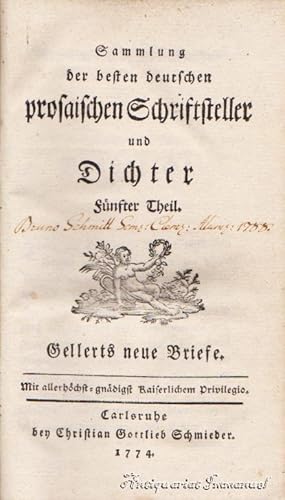 Sammlung der besten deutschen prosaischen Schriftsteller und Dichter. Fünfter und sechster Theil....