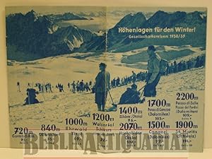 Bild des Verkufers fr Hhenlagen fr den Winter. Gesellschaftsreisen 1938/1939. zum Verkauf von BerlinAntiquariat, Karl-Heinz Than
