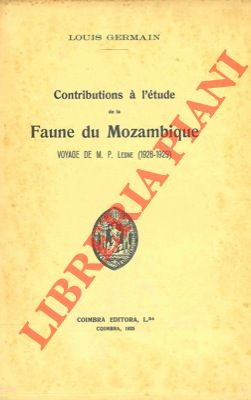 Bild des Verkufers fr Contributions  l'tude de la Faune du Mozambique. Voyage de M.P. Lesne (1928-1929). Mollusques terrestres et fluviatiles. zum Verkauf von Libreria Piani